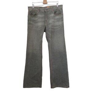 AG Adriano Goldschmied THE LEADER Grey Denim Relaxed Jeans Sz 36R - Made In USA